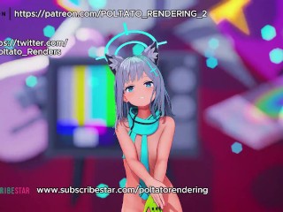 【MMD BlueArchive 4k/60fps】Sunaookami Shiroko (砂狼シロコ)《『ビビデバ (Bibbidiba) 星街すいせい (Hoshimachi Suisei)』》