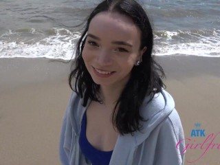 Innocent and petite Selina Imai hanging out on a trip giving awesome roadhead GFE/POV Session