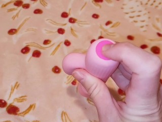 Half Korean Girl Plays with New Pink Thrusting Toy