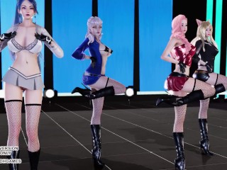 [MMD] GIRL CRUSH Oppa - Do You Trust Me Ahri Evelynn Kaisa Seraphine Sexy Kpop Dance 4K 60FPS