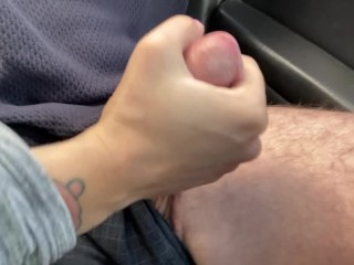 Jerking Him Off and Sucking Big Cock While Driving with Jamie Stone