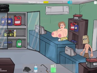 Fuckerman fucks a gas station attendant and a tranny in the basement