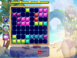 Taking rich girls clothes off with tetris