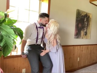 bridesmaid fucks groom before wedding