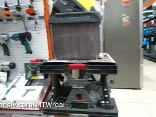 micro skirt without panties in a public place