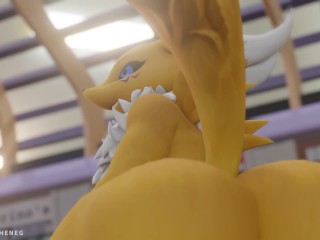 Furry step mother Renamon  fucking you HARD POV