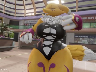 Furry step mother Renamon  fucking you HARD POV