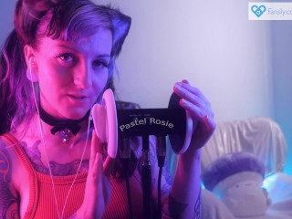 SFW ASMR - Pastel Rosie Kitty Girl Ear Massage - Amateur Alt Egirl Teasing Your Ears - 3Dio Audio