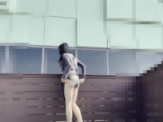 HA42Insert a vibrator into anal in shopping mall !