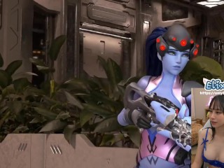 wow. one of the best overwatch hentai! Widowmaker’s Ballbusting Handjob FUTA