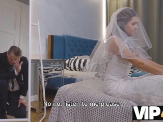 VIP4K. Couple decided to copulate in the bedroom before the ceremony