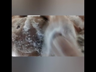 Stroking my dick with soap 🧼