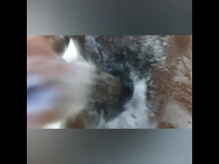 Stroking my dick with soap 🧼