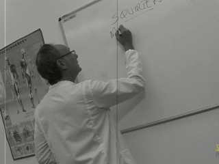 Slutty girl gets fucked by two doctors in the office