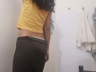 Hot Indian University Girl Solo Fun in Bathroom