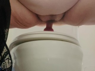 Playing in the Bathroom: Series of orders obeyed, grinding, riding, kneeling, and more