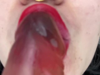 I COULDN'T WAIT FOR MY BOYFRIEND TO COME BACK HOME AND FUCK MY RED MOUTH