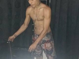 MY BROTHER IS IN A WHEELCHAIR AND NEEDS HELP WITH HIS DICK - homemade sex with my horny stepbrother