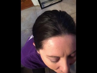 Another quick blowjob before work from my gorgeous milf coworker