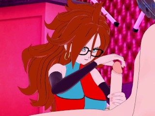 Android 21 and I have intense sex in a secret room. - Dragon Ball FighterZ Hentai