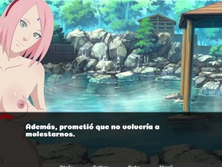 Follando a Sakura Haruno en las aguas termales - Naruto Family Vacation - [Escenas + Descarga]