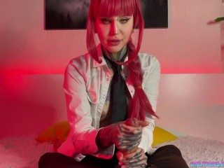 Makima is So Hot Demon! Chainsaw Man Cosplay Doggy Fuck split tongue blowjob Footjob pov