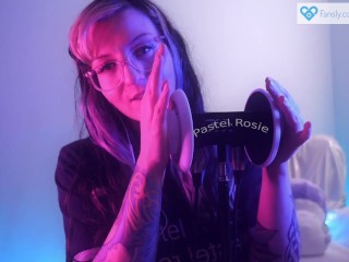 SFW ASMR - PASTEL ROSIE Soothing Massage and Ear Attention - Egirl plays with your ears to relax you