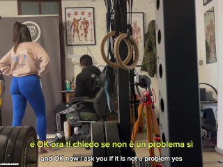 FAKE PERSONAL TRAINER_Anal with a brunette milf