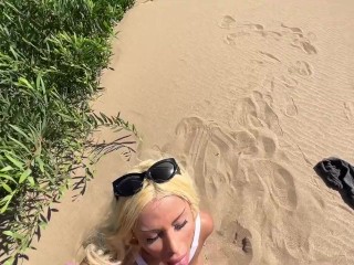 Drinking in Dunes🏝 hydrating myself with semen 💦