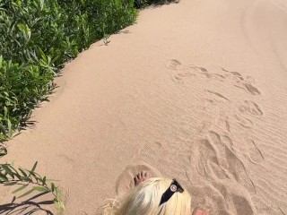 Drinking in Dunes🏝 hydrating myself with semen 💦