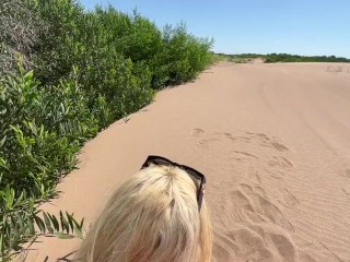 Drinking in Dunes🏝 hydrating myself with semen 💦