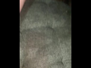 Pregnant pussy peeing on The couch cuz she’s tired