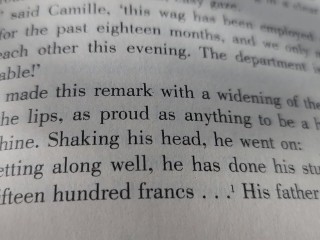 Reading Emile practicing reading aloud in nature