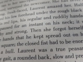 Reading Emile practicing reading aloud in nature