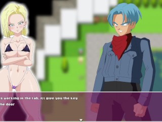 Android 18 slutty sex with Trunks using wet deep pussy dragon ball xxx - android quest for the ball