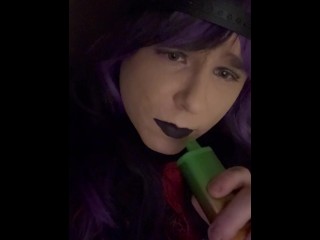 Vaping and playing with my sissy clitty for daddy