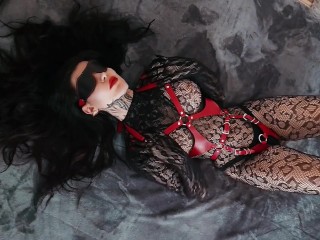 Your BDSM sex doll wants you so much, she can't help but touch herself