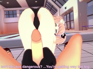 Junko Enoshima Gives You a Footjob To Train Her Sexy Body! Danganronpa Feet Hentai POV