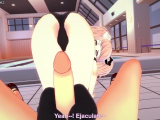 Junko Enoshima Gives You a Footjob To Train Her Sexy Body! Danganronpa Feet Hentai POV