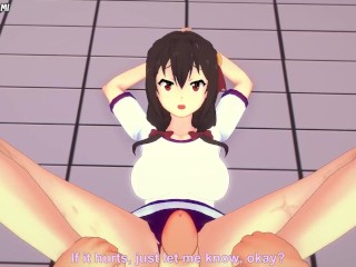 Yunyun Gives You a Footjob To Train Her Sexy Body! Konosuba Feet Hentai POV