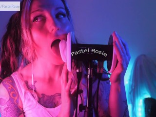 SFW ASMR - Pastel Rosie Wet Ear Licking Tingles for Deepest Relaxation - Sexy Erotic Audio Hot Egirl