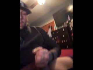 quckie after work, blowing a big load