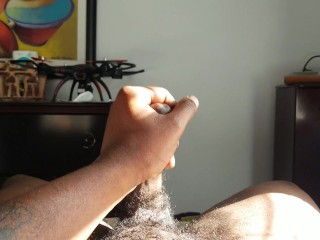 Chakra Skeetz Pleasant Morning Jerkoff. HUGE Cumshot