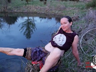 Clothed Milf Muddy, Messy Outdoors Foot Fetish; With Grinding Until Shy Orgasm