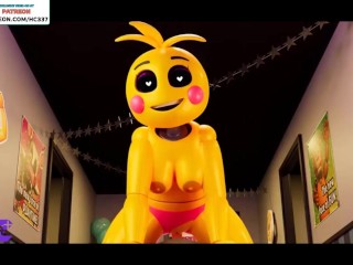FNAF CHICA DICK RIDING IN CAFE | FIVE NIGHTS AT FREDDY HENTAI ANIMATION 4K 60FPS