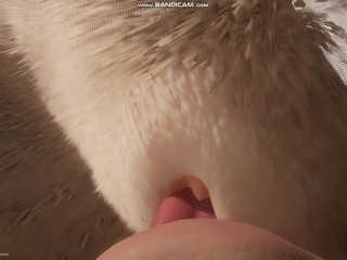 Furry girl plays with her prey | Furry Porn |