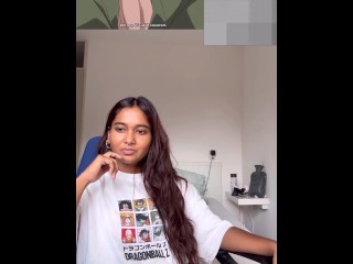 Petite Indian miaz reacts to Amanee