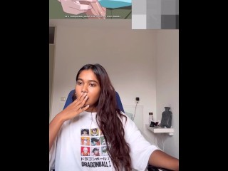 Petite Indian miaz reacts to Amanee