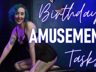 Birthday Amusement Tasks - Sub Instructions & Slave Tasks Femdom POV by Miss Faith Rae- Preview