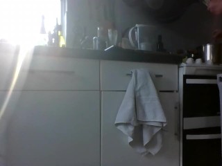 washing dishes bending over slaps and cooking a french bean cream soup